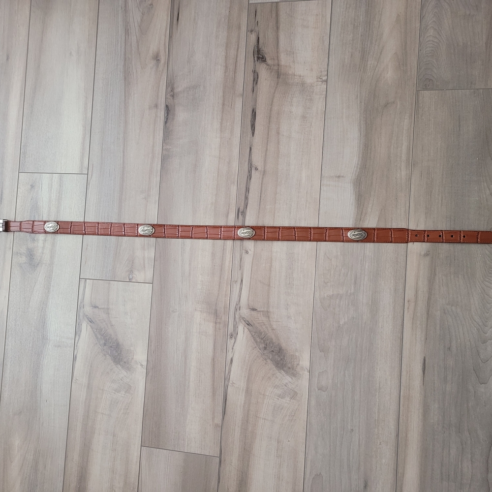 Zep-Pro Leather Belt with Florida Gators Silver Accents